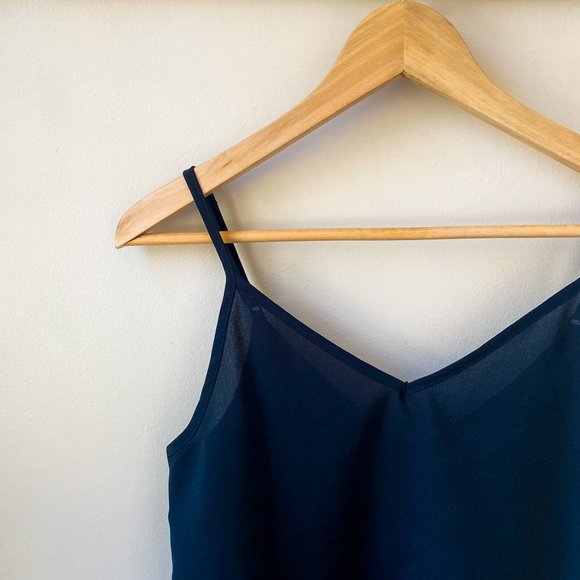 Black V Neck Adjustable Cami Tank Top Blouse | Small - Picture 1 of 7